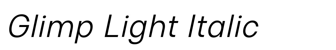 Glimp Light Italic